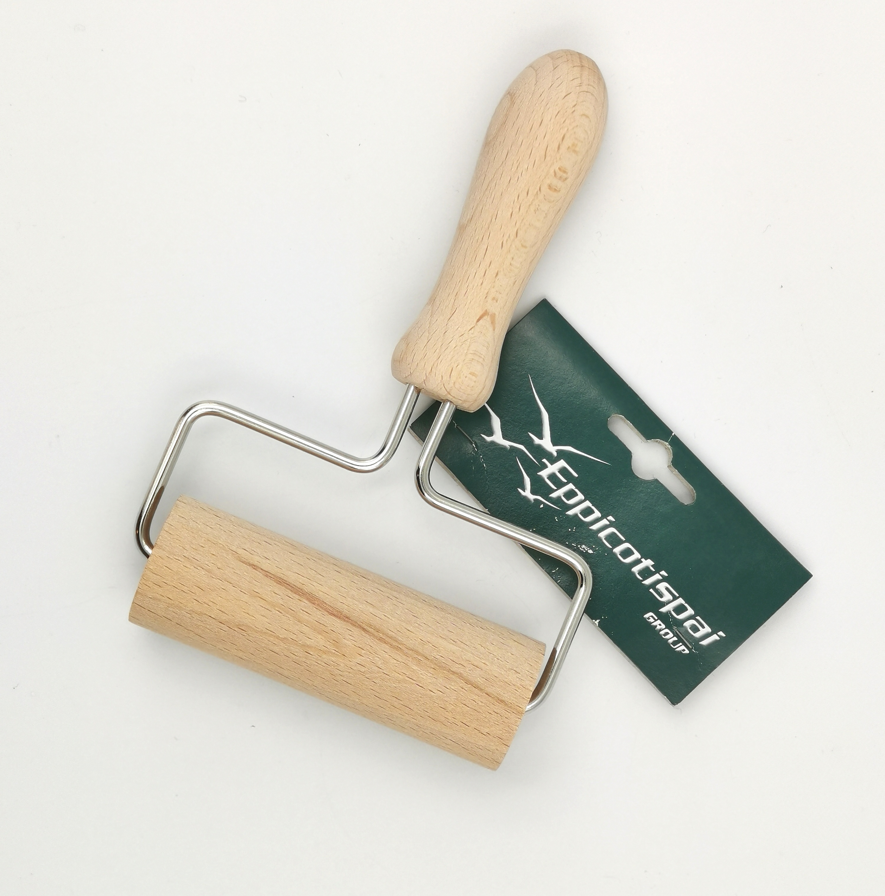 Kaiser 769592 Rullo stendipasta da Pasticceria in Legno di faggio con ASSE in Metallo 7,5 cm 