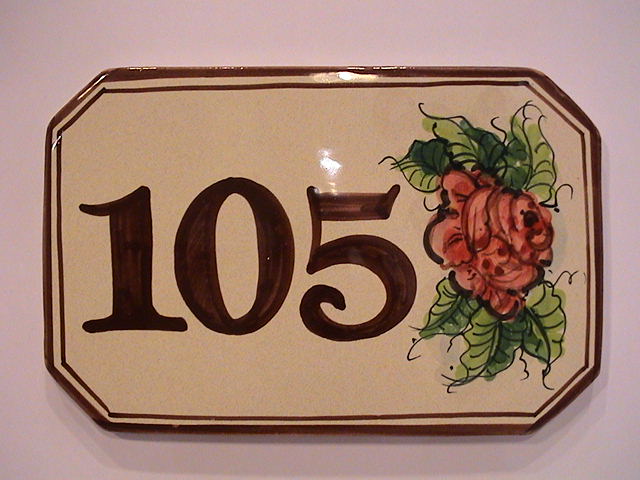 mattonella per esterno 15 x 10 Numero civico personalizzato cm targa ceramica
