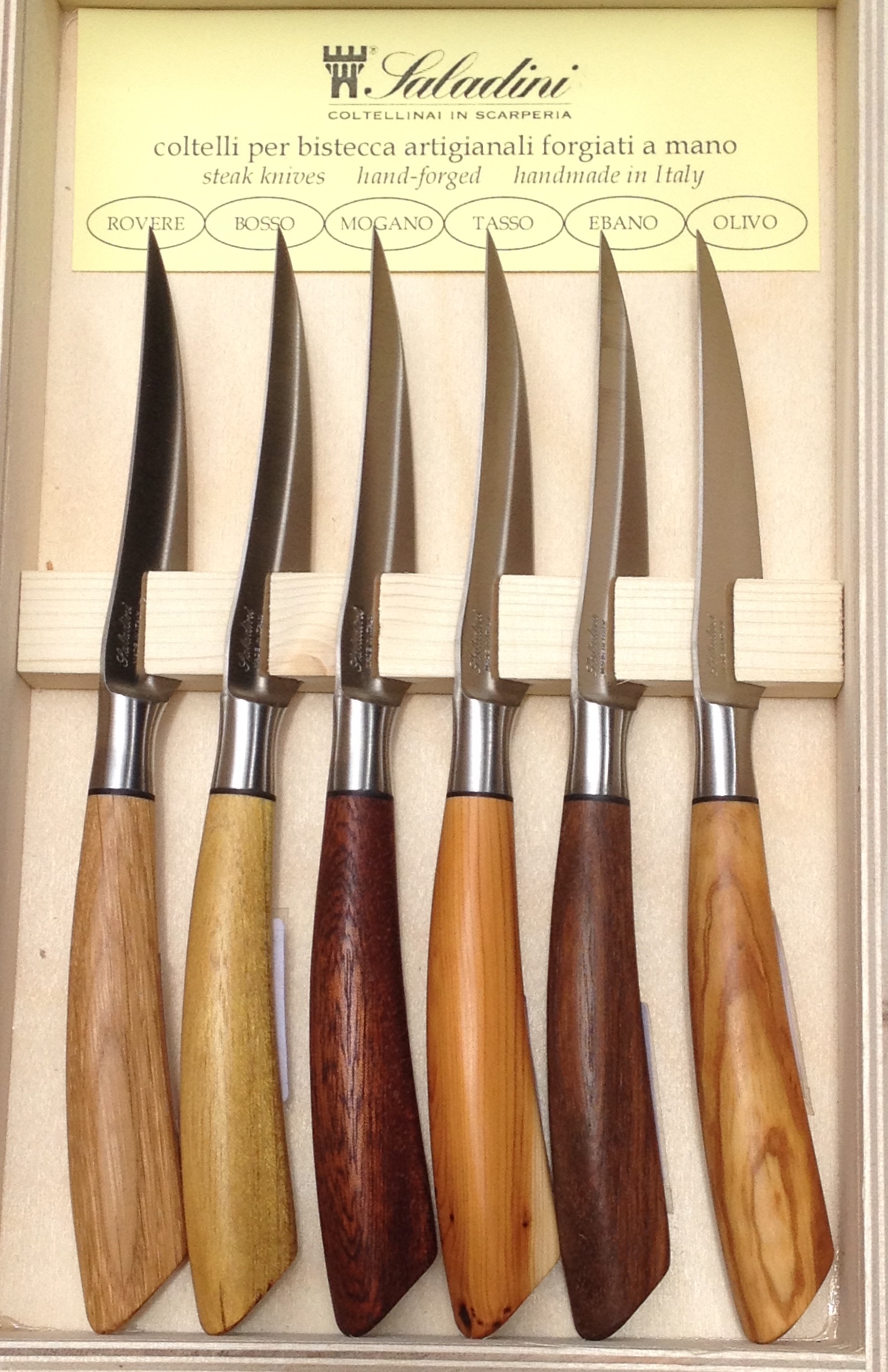 Hård ring Optimal frugtbart 6 MANY WOOD STEAK KNIVES Knives