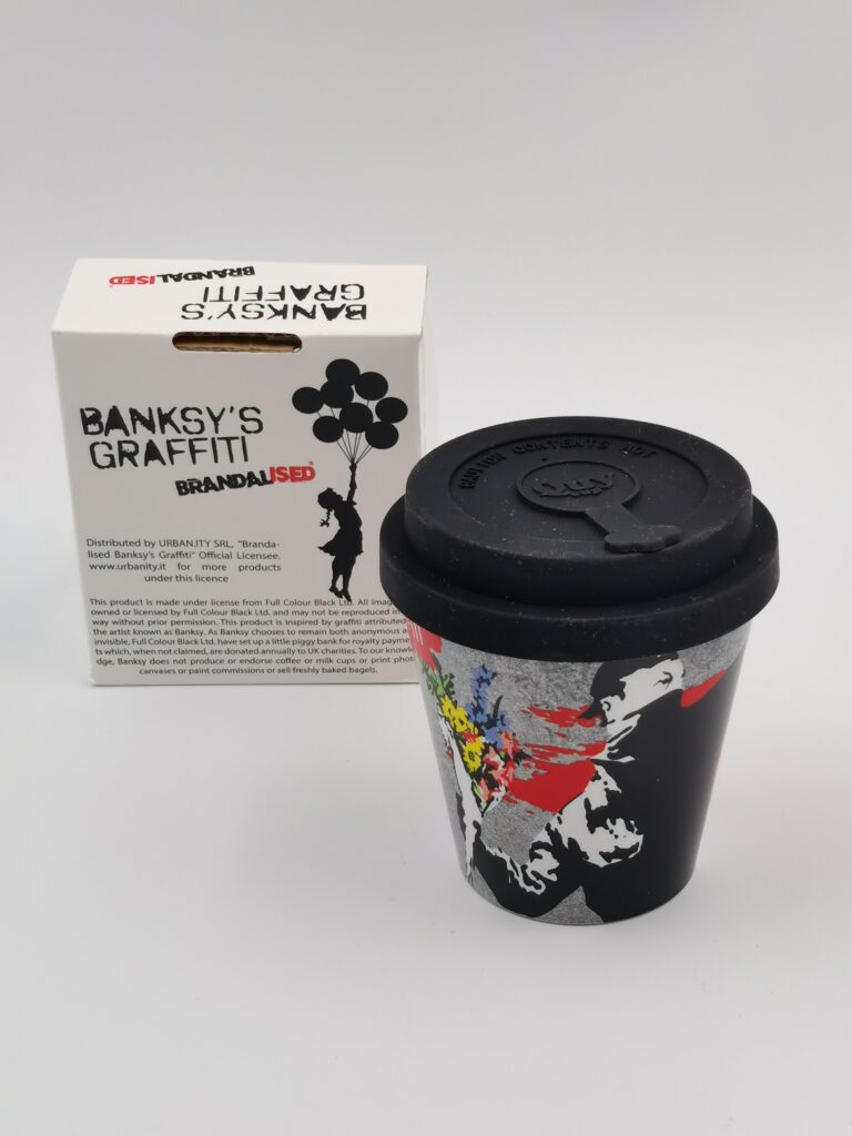 The Flower Thrower Bansky Tazza Cappuccino