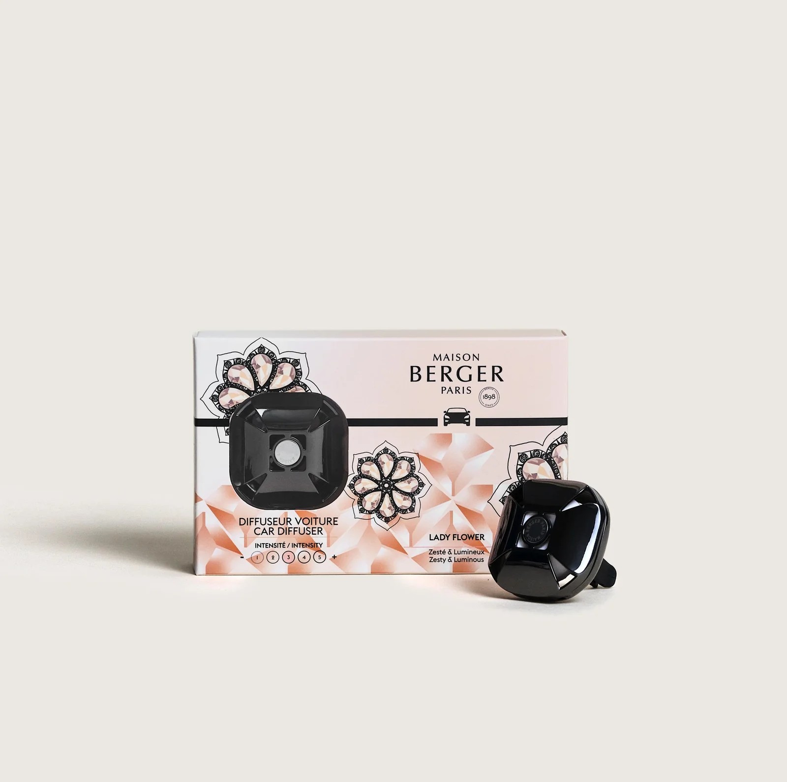 Eternity Gun Métal + ricarica Lady Flower diffusore auto Maison Berger - immagine 2
