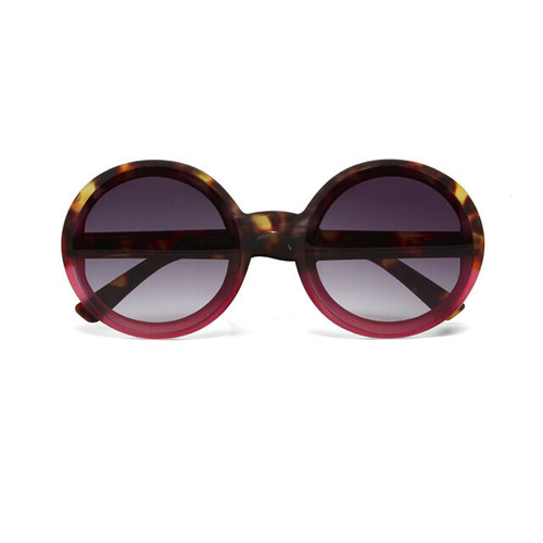 Occhiali da sole Monica tondi Havana Pink con lenti nere sfumate UV400 categoria 3