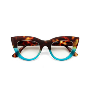 Occhiali da lettura Claudia Havana Blu a gatto con filtro luce blu Okkia