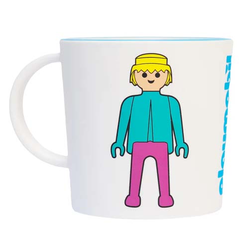 Mug Playmobil Fluo 400ml in plastica resistente con design colorato