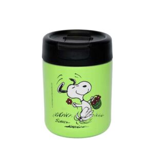 Tazza termica Snoopy Have a Nice Day 350ml in acciaio inox 304 a doppia parete, con coperchio ermetico e design Peanuts® a rilievo