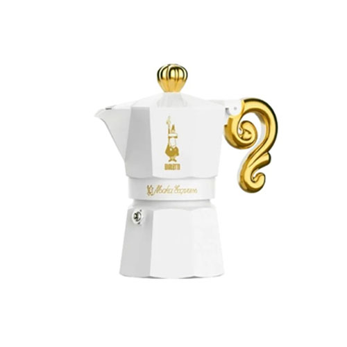 Bialetti Moka Express 3 Cup Pure Gold elegant baroque collection