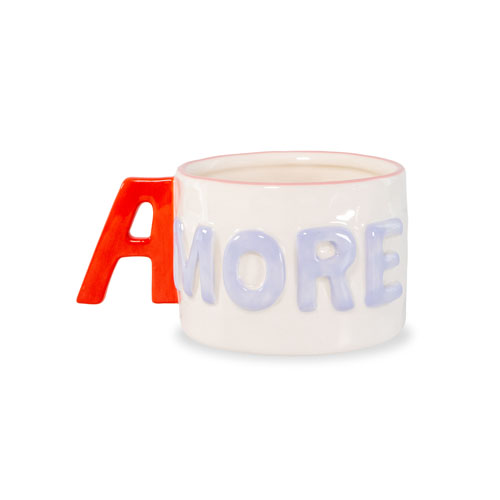 Tazza da colazione in gres Amore WD Lifestyle da 440 ml adatta a microonde e lavastoviglie