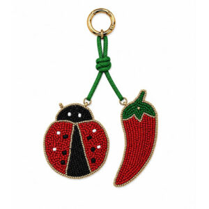 Charm da borsa e portachiavi WD Lifestyle con decoro coccinella e peperoncino